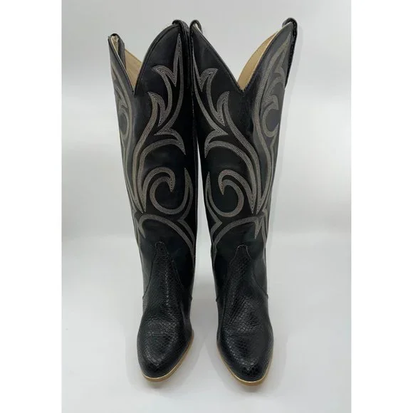 Vintage 70's Jeenz Boots Capezio Black Leather Size 6.5 - Picture 3 of 8